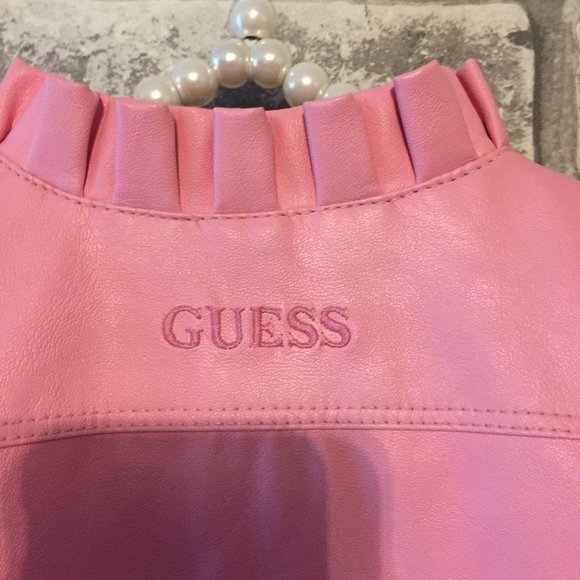 Guess Baby Girl’s Zip-Up Pleather Jacket 18 Months - Picture 6 of 6